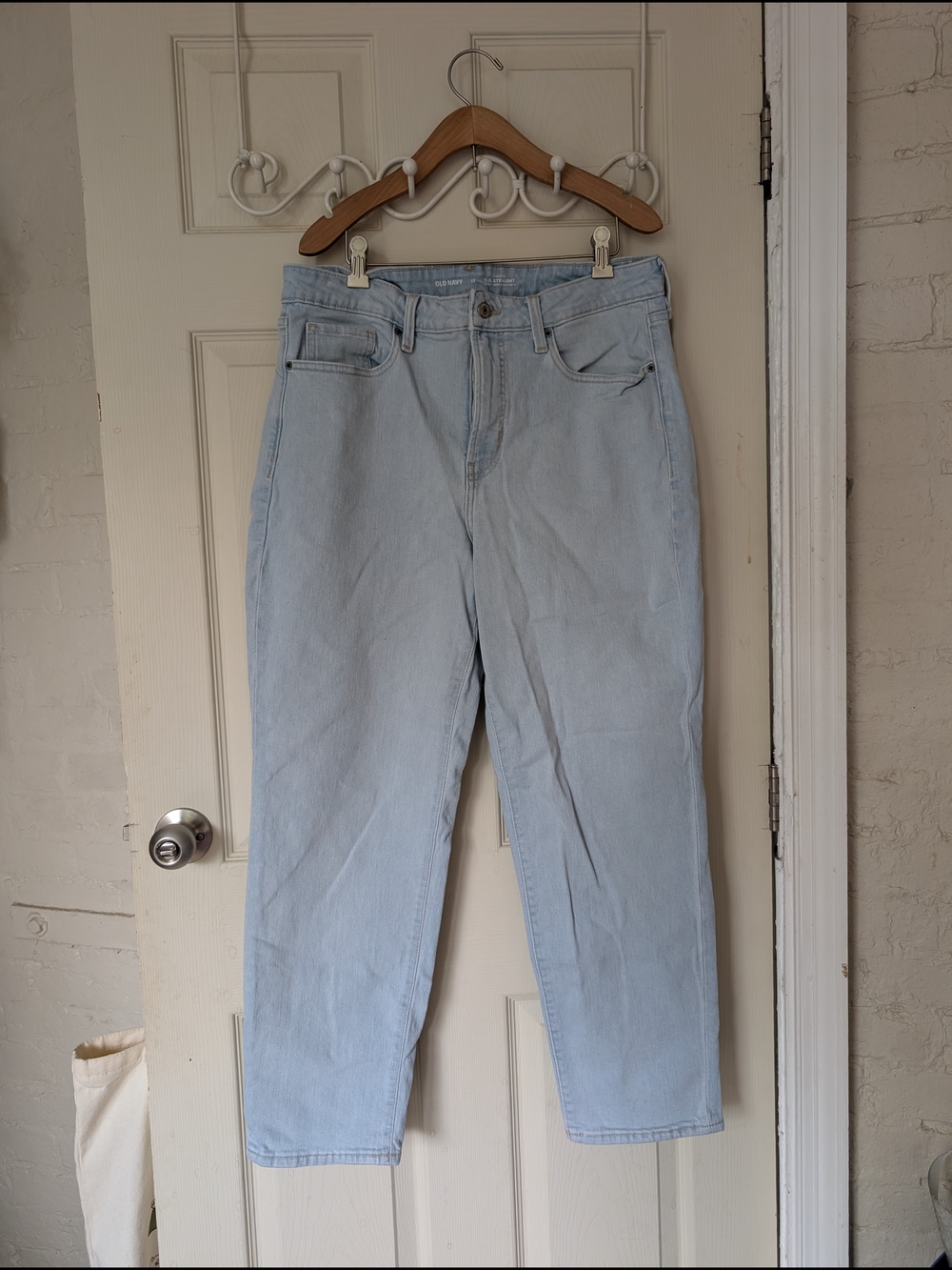 NWOT Old Navy High-Rise OG Straight Leg Light Blue Jeans 12